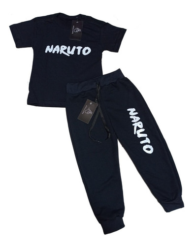 Calça Moletom + Camisa Infantil Naruto Akatsuki Anime Oferta