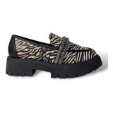 Sapato Vizzano Loafer Animal Print 