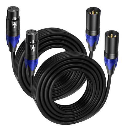 Seefeful Cable Xlr Macho A Xlr Hembra De 25 Pies, Cable De M