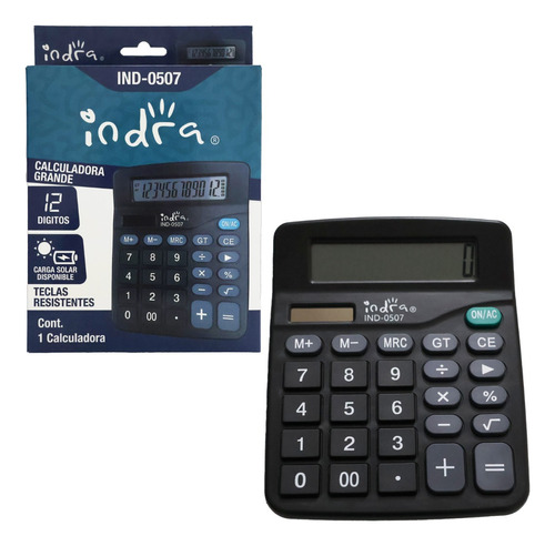 3 Calculadora Grande Economica Solar Indra Mayoreo