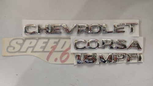 Kit Emblema Chevrolet Corsa Speed 5 Piezas Foto 4