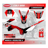 Calcos-kit Grafica Cerro Colt 200 Enduro - Laminados
