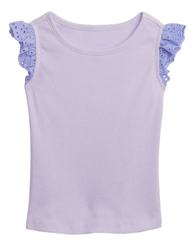 Gap Camiseta Con Ojales Para Bebs Y Nias, Color Lila, 6-12 M