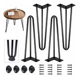 4 Patas Hairpin Metal Para Mesa Muebles Heces 40cm Set