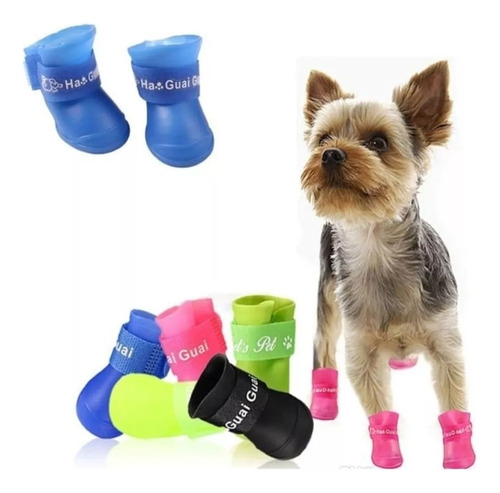 Zapatos De Silicona Para Mascota Ideal Para Dias De Lluvia