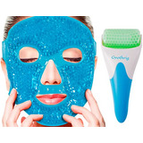 Juego De Mascarillas De Gel Con Rodillo De Hielo Facial, Reg