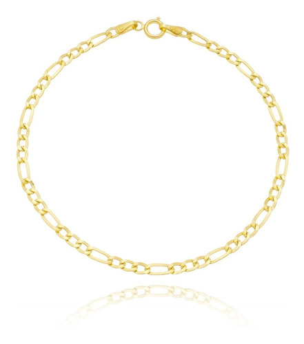 Pulseira Ouro 18k 750 Masculina Grumet 3x1