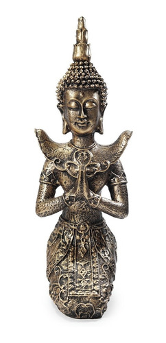 Buda Hindu Tailandês Orando Rezando De Joelho Estátua 35 Cm