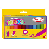 Crayones Maxi 12 Colores Artel