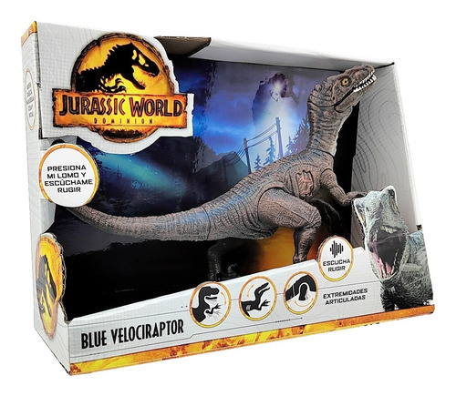 Dinosaurio Velociraptor Con Sonido Articulado Jurassic