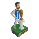 Figura 3d Messi Campeón Del Mundo 12cm