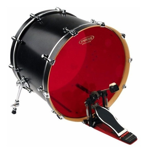 Parche Evans Hydraulic Red 22 Para Bombo De Bateria Rojo