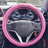 Funda Para Volante Con Cristal Brillante Rosa