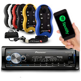 Kit Som Pioneer Mvh-x7000br Bluetooth + Controle 200 Metros