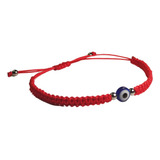 Pulsera Roja Protección Ojo Turco Acero