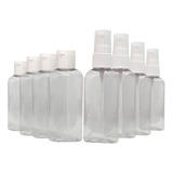 4 Frasco Flip Top De Bolsa + 4 Frasco Spray C/ Tampa - 60ml