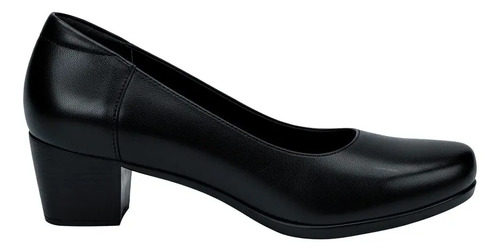 Zapatilla Tacon Bajo Calzado Pazstor Negro Mujer 8209