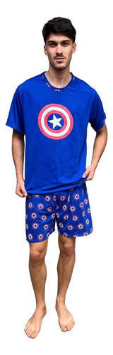 Pijama Masculino Meia Manga Adulto Personagem