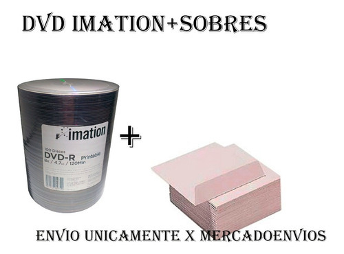 Dvd Imation Printable Bulk X100 + 100 Sobres 