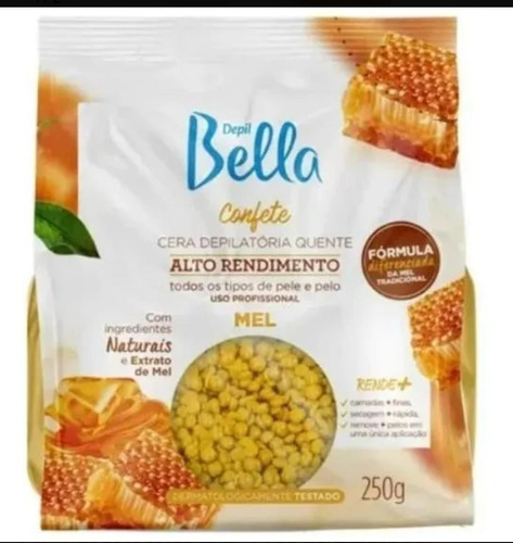 Cera Confete Mel Alto Rendimento Depil Bella 250g