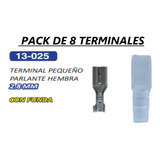 Pack 8terminales Eléctricos Hembra (parlante) 2.8 Mm