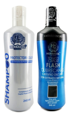 Herbacol Shampoo + Cubrecanas Castaño Oscuro