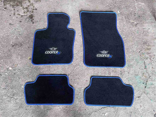 Tapetes Para Mini Cooper S Línea 2019 Detalles En Azul