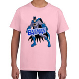 Polera Estampada 100% Algodon Niño Batman