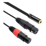 Meiriyfa Adaptador Dual Xlr A Hembra, Miniconector Balancead