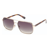 Lentes De Sol Dorado Degradé Guess Gu0011932b