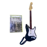 Guitarra Xbox 360 Sem Fio Com Jogo Dos Beatles Funcionando