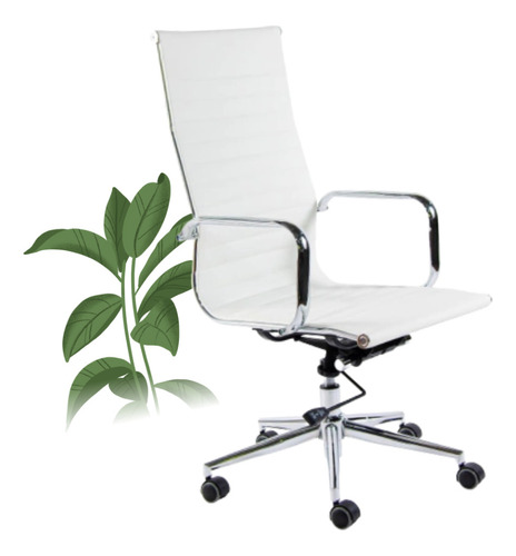 Sillón Ejecutivo Gerencial Alto Ecocuero Aluminium Oficina