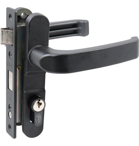 Cerradura Lock Para Puerta De Aluminio Color Negro 11cl /vc