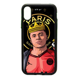 Funda Protector Para iPhone Mbappe Psg Rey Futbol