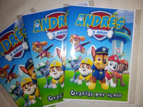 30 Libros P/pintar Souvenirs Paw Patrol Personalizados 15x21