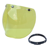 Visor Burbuja Casco Moto Lente Con Soporte Abatible Para Cas