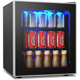 Enfriador De Bebidas Costway 62 Latas Led Puerta Cristal