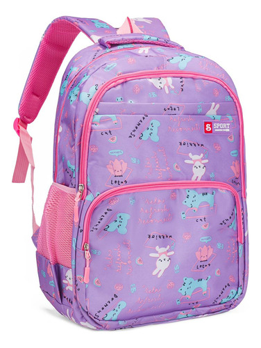 Mochila Escolar Portátil, Feminina, Viagem, Bolsa Estudantes