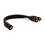 Cabo Coaxial Y 2 Rca Macho X 1 Rca Fêmea 25cm 