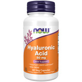 Ácido Hialurônico Hyaluronic Acid 50mg Now Foods 60 Veg Caps