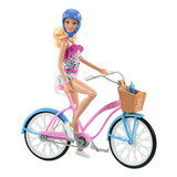 Barbie Set De Juego Bicicleta Con Muñeca