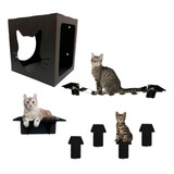 Kit Gato 7 Pcs Nicho Plataforma Ponte Feltro Playground Gato