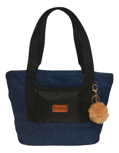 Kit Com 2 Bolsas Sacola De Pano Jeans Feminina Artesanal 