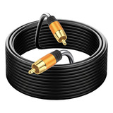 Cable De Audio Coaxial Digital De 50 Pies, 1rca Macho A 1rca