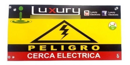 Aviso De Peligro Cerca Eléctrica 10 X 20 Cm; Para Intemperie