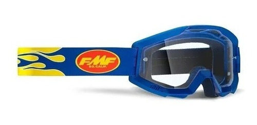 Goggles Fmf/100%  Powercore Lente Clara Mtb Motocross Raizer