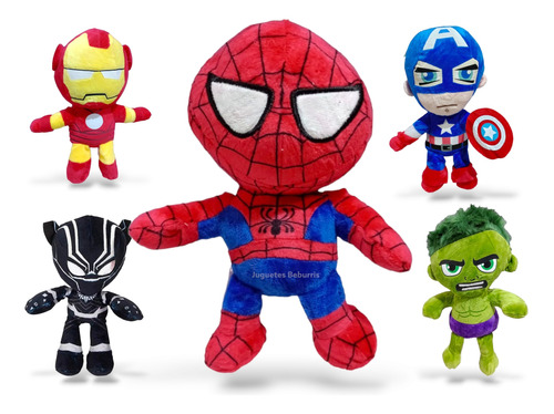 Peluche Spiderman, Peluche Ironman, Peluche Capitán America