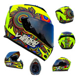 Casco Moto Amarillo Mujer Mandala Edge Deportivo Certificado