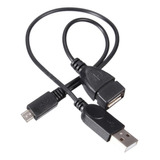 ' Cabo Otg Micro Usb De 5 Pinos Macho Para Usb Fêmea Macho