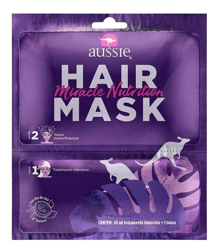 Máscara Capilar Hair Mask Miracle Nutrition 30ml Aussie